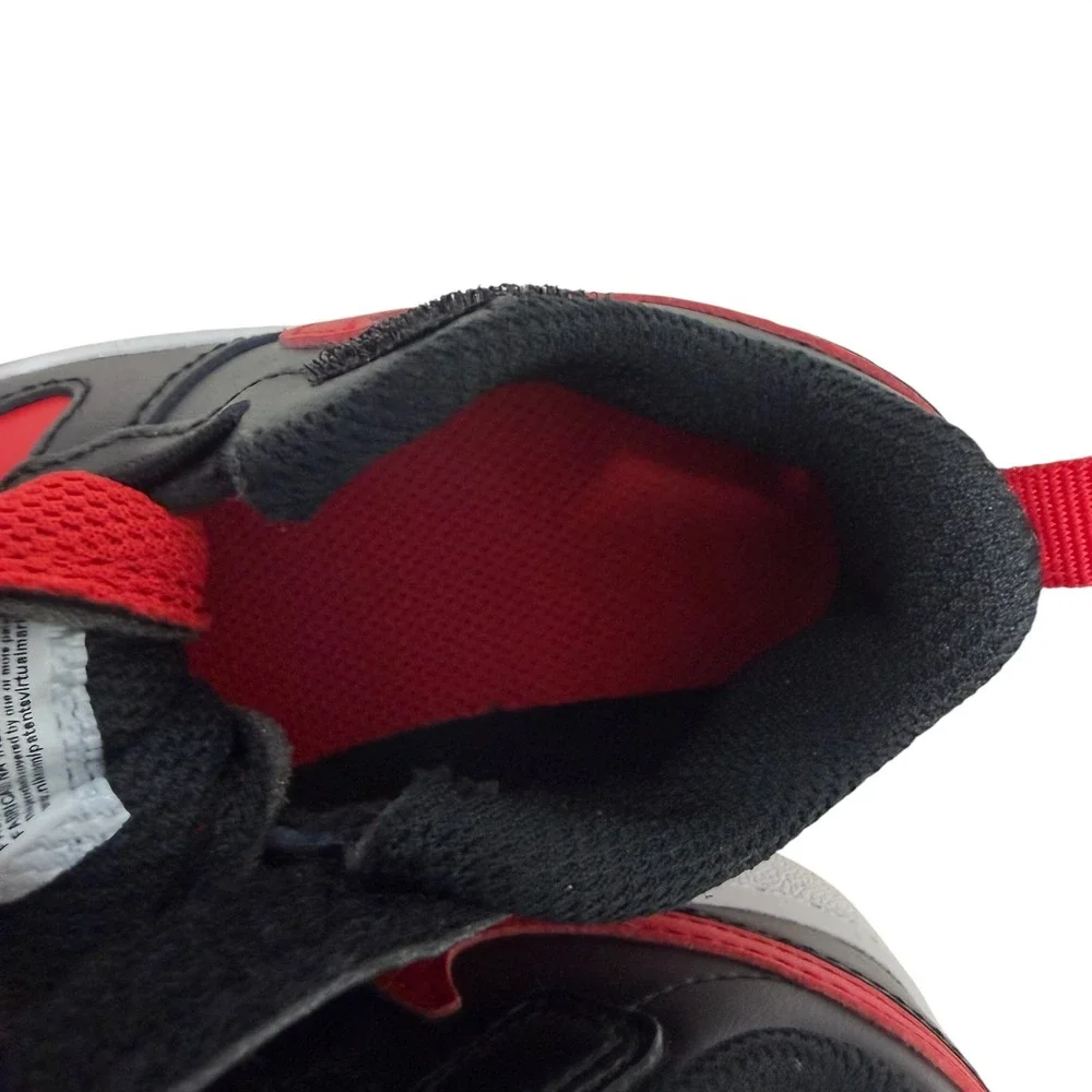 Nike Court Borough Low 2 Toddler Black Red Sneakers Size 4C Street style